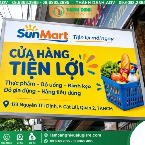 Bảng Vẫy Bạt Quận 2 SunMart – Mẫu Đẹp, Giá Tốt