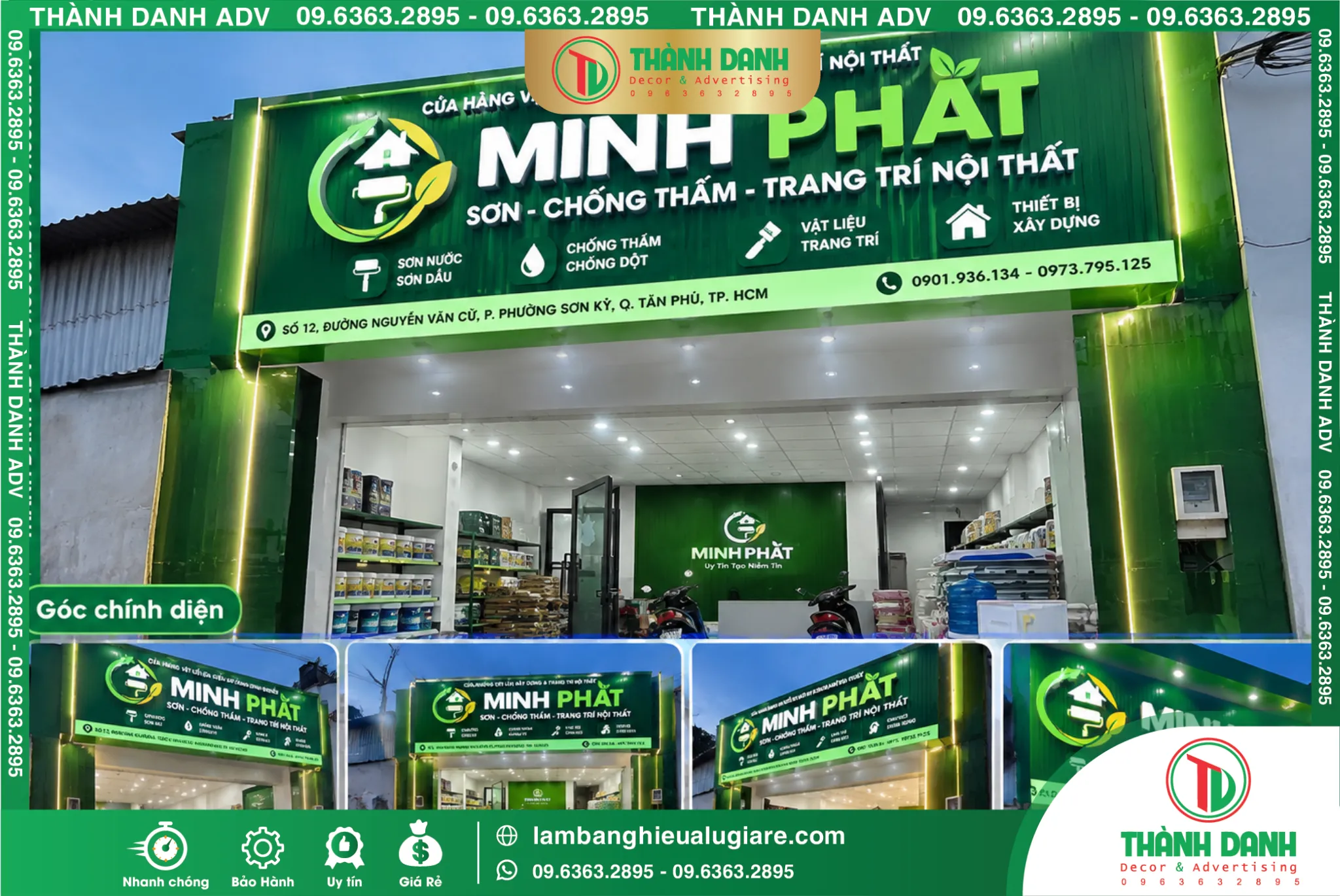 Làm Bảng Hiệu Phường Phú Lâm Đẹp - Quân 6 Cũ Gía Rẻ