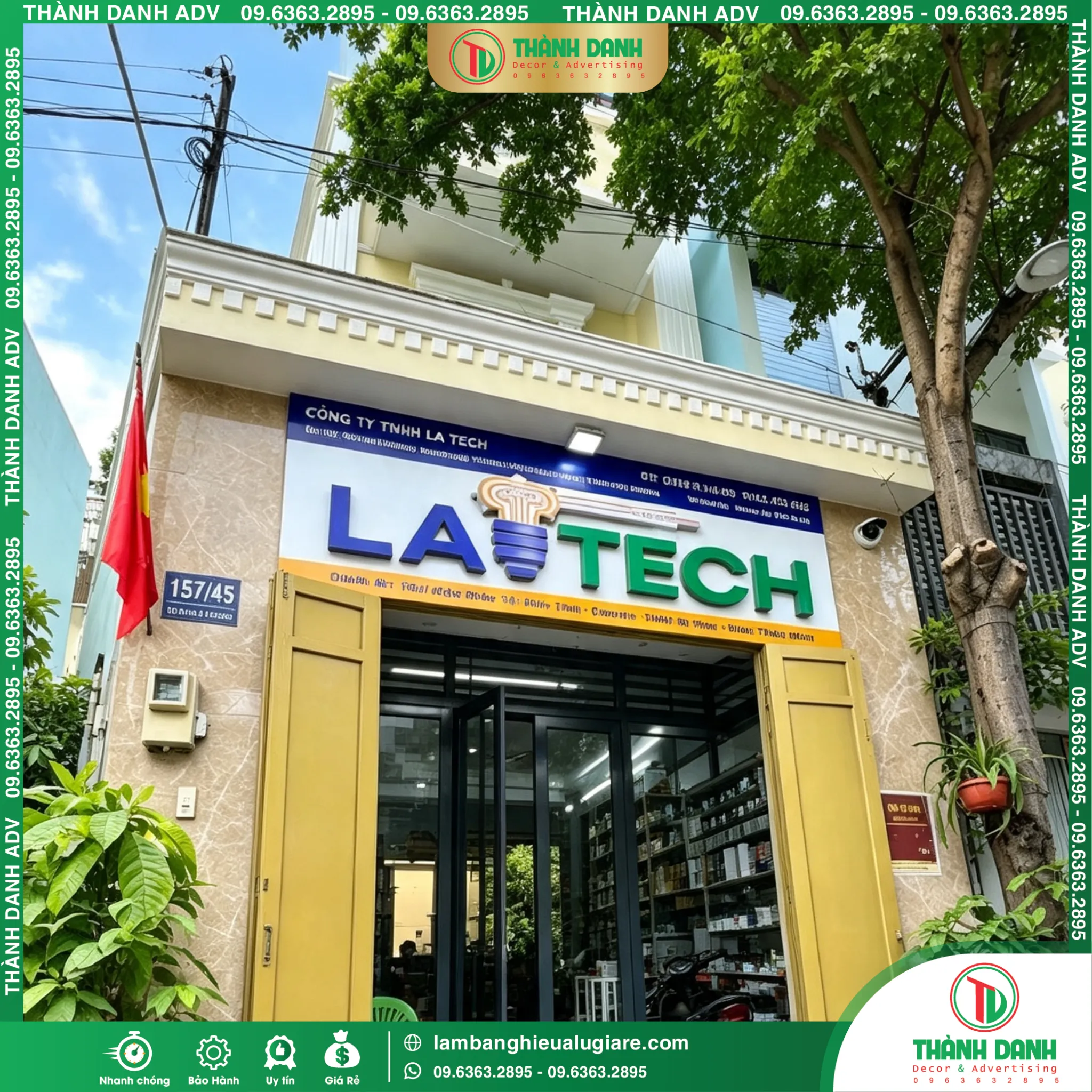 Bảng Alu Chữ Mica Quận Bình Tân La Teach Thi Công Trọn Gói