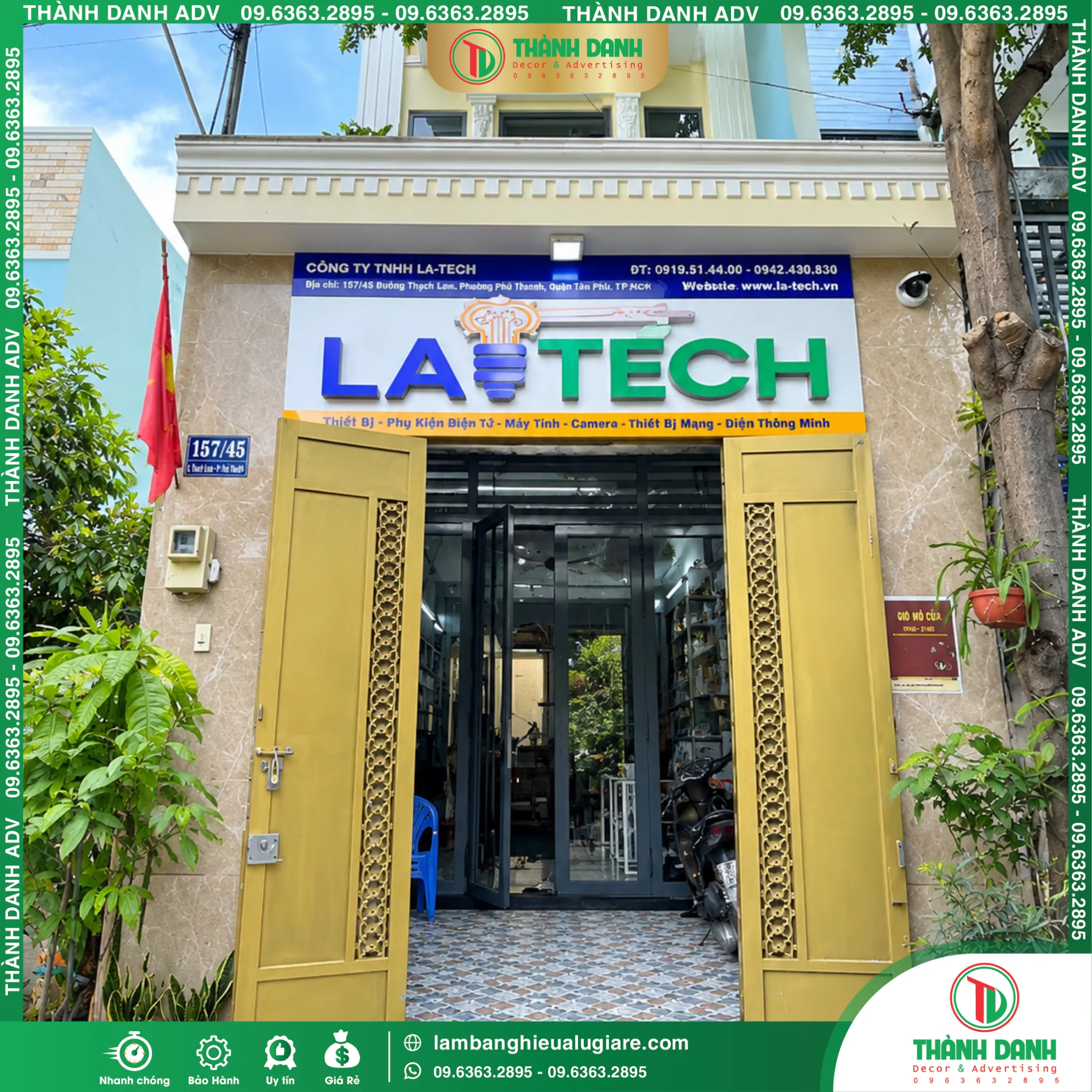 Bảng Alu Chữ Mica Quận Bình Tân La Teach Thi Công Trọn Gói