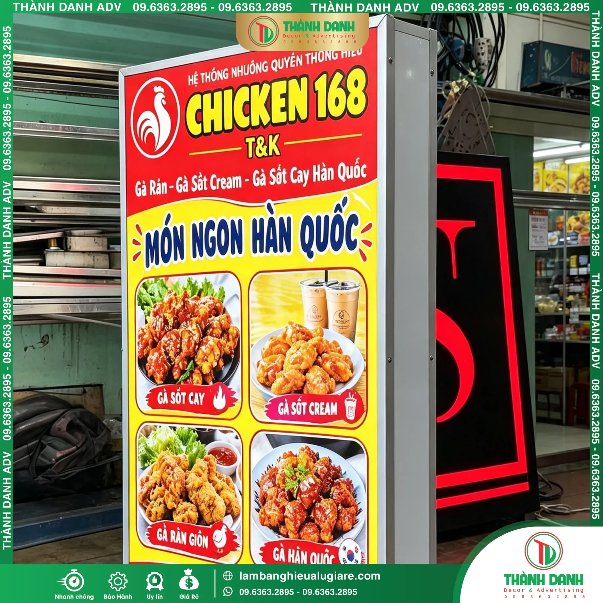 Hộp Đèn Bạt Quận 10 Tiệm Gà Rán Giá Rẻ