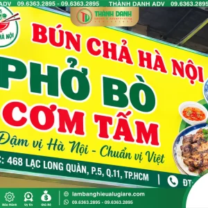 Bảng Bạt Quận 11 Bún Chả Hà Nội – Mẫu Đẹp, Giá Tốt