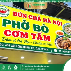 Bảng Bạt Quận 11 Bún Chả Hà Nội – Mẫu Đẹp, Giá Tốt