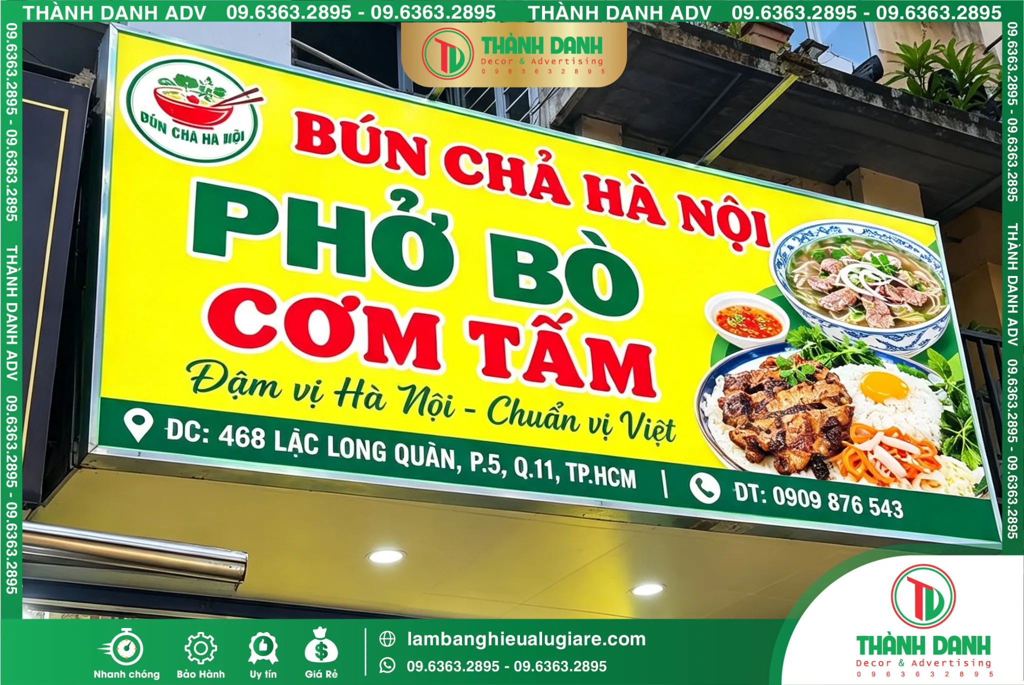 Bảng Bạt Quận 11 Bún Chả Hà Nội – Mẫu Đẹp, Giá Tốt