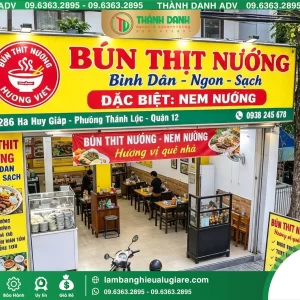 Bảng Bạt Quận 12 Bún Thịt Nướng – Mẫu Đẹp, Giá Tốt