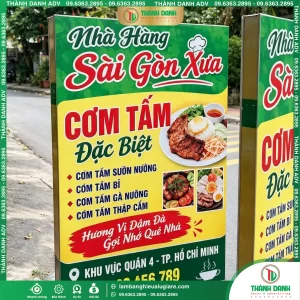 Hộp Đèn Bạt Quận 4 Cơm Tấm – Mẫu Đẹp, Giá Tốt
