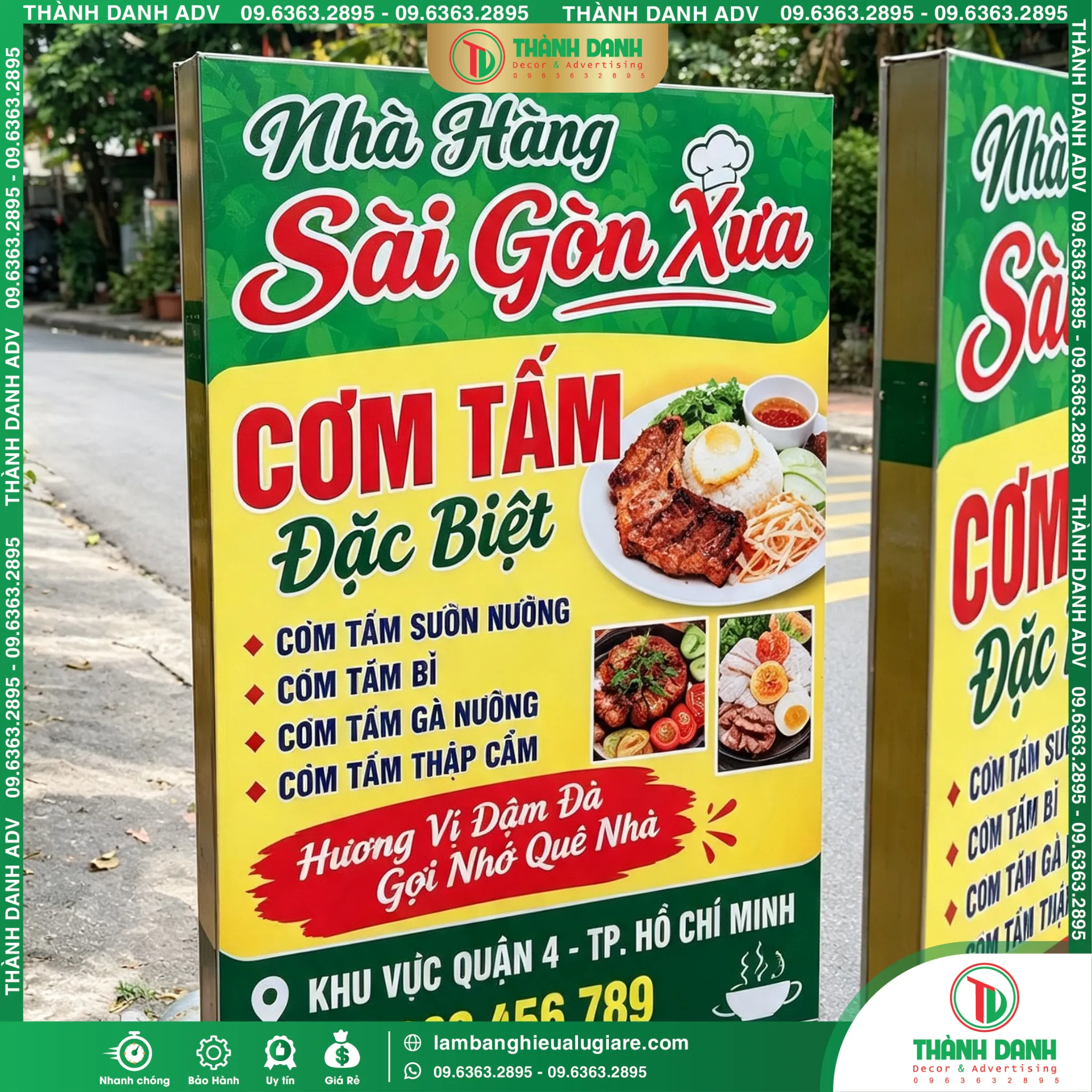 Hộp Đèn Bạt Quận 4 Cơm Tấm – Mẫu Đẹp, Giá Tốt