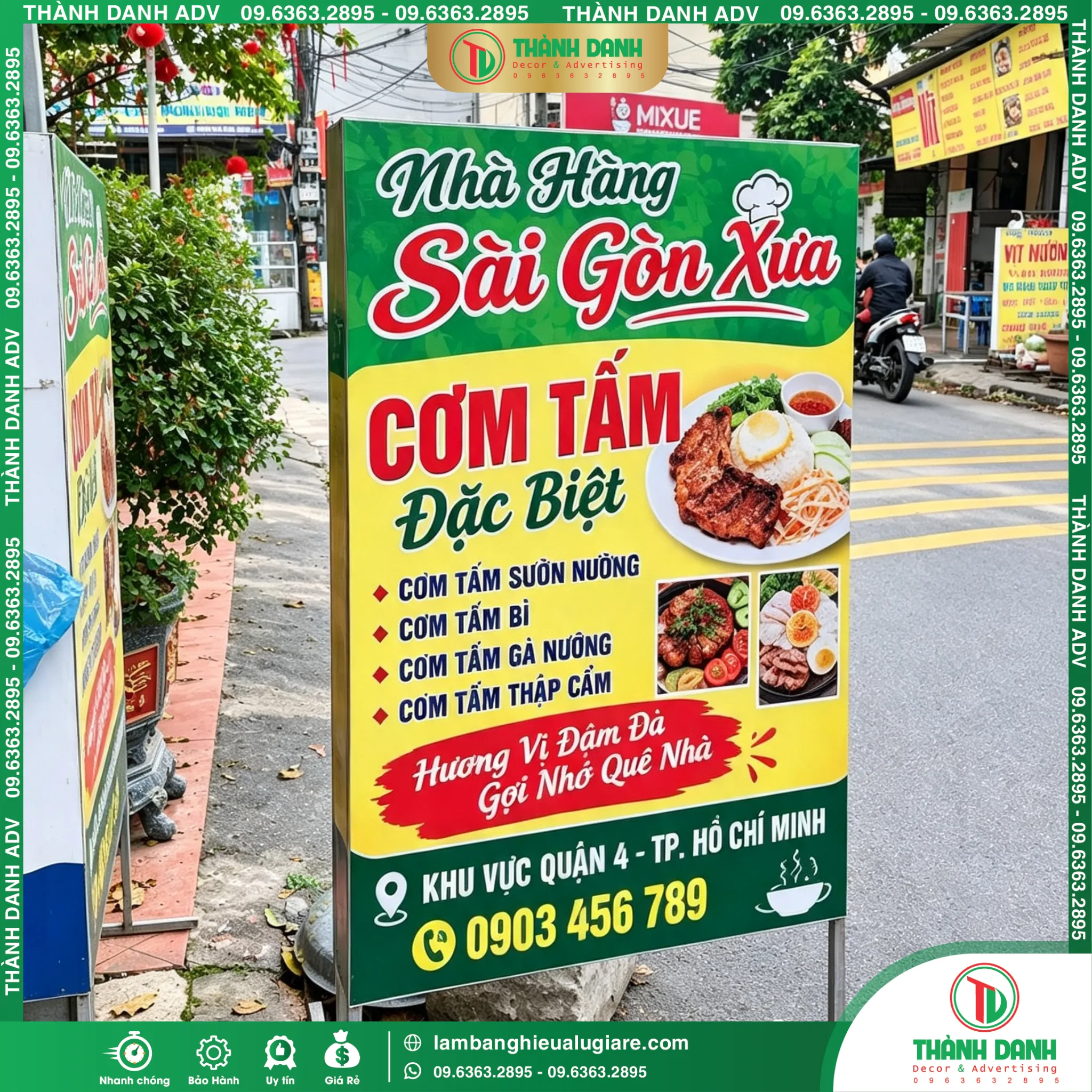 Hộp Đèn Bạt Quận 4 Cơm Tấm – Mẫu Đẹp, Giá Tốt