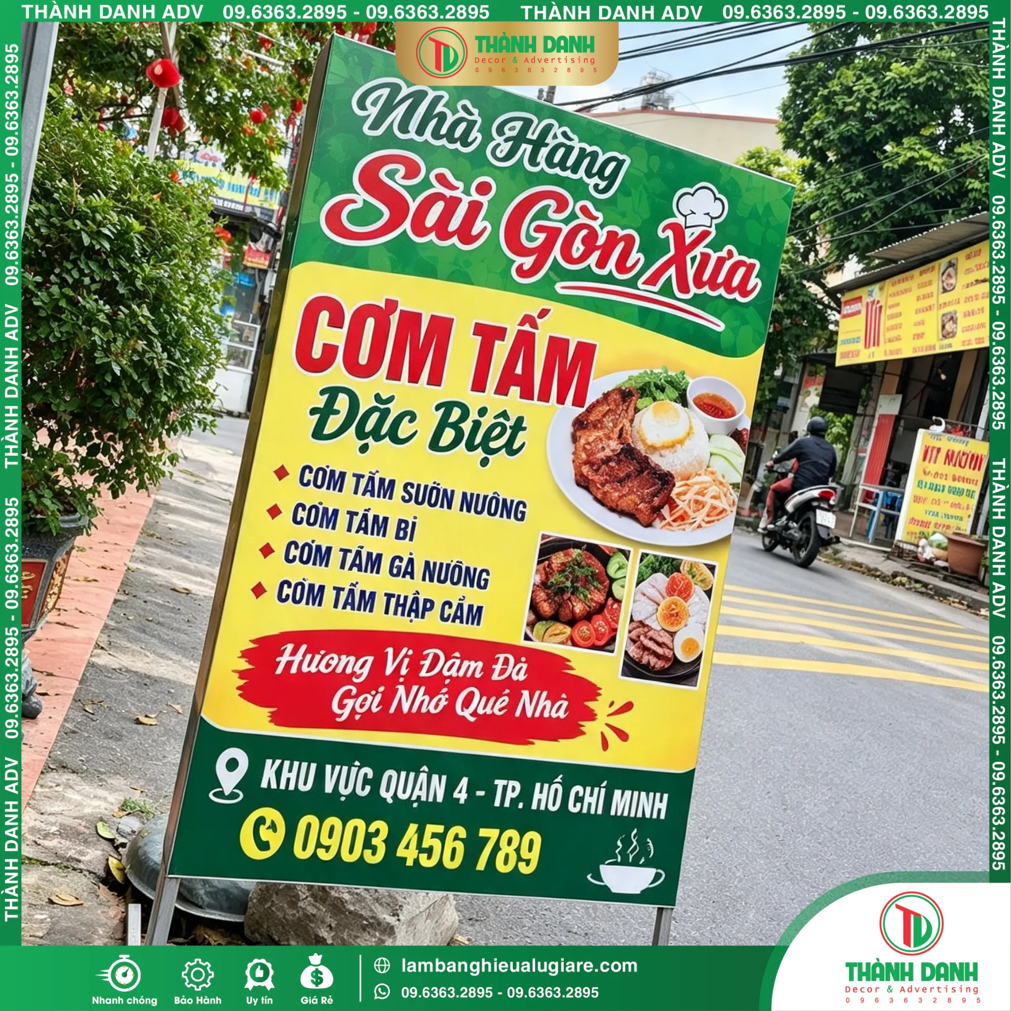 Hộp Đèn Bạt Quận 4 Cơm Tấm – Mẫu Đẹp, Giá Tốt