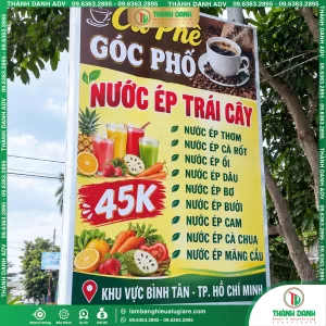 Bảng Bạt Quận Bình Tân Quán Cafe Mẫu Đẹp, Giá Tốt