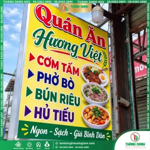Bảng Vẫy Bạt Quảng Cáo Quán Ăn Quận 6 Nổi Bật, Dễ Nhận Diện