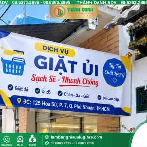 Bảng vẫy bạt quận Phú Nhuận Giặt Ủi Sắc Nét