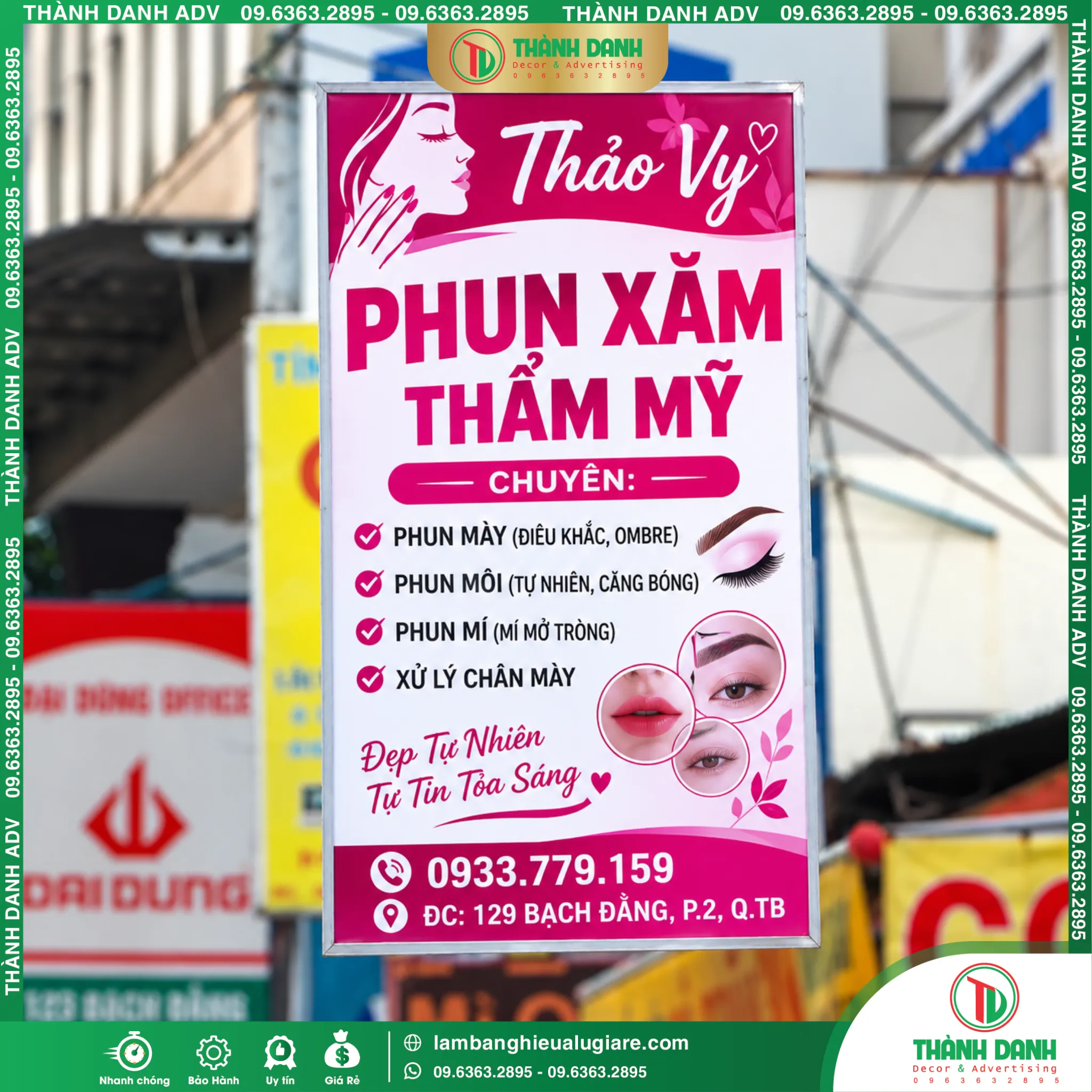 Bảng vẫy bạt quận Tân Bình Phun Xăm Thẩm Mỹ Thảo Vy Giá Rẻ | Viết bởi ...