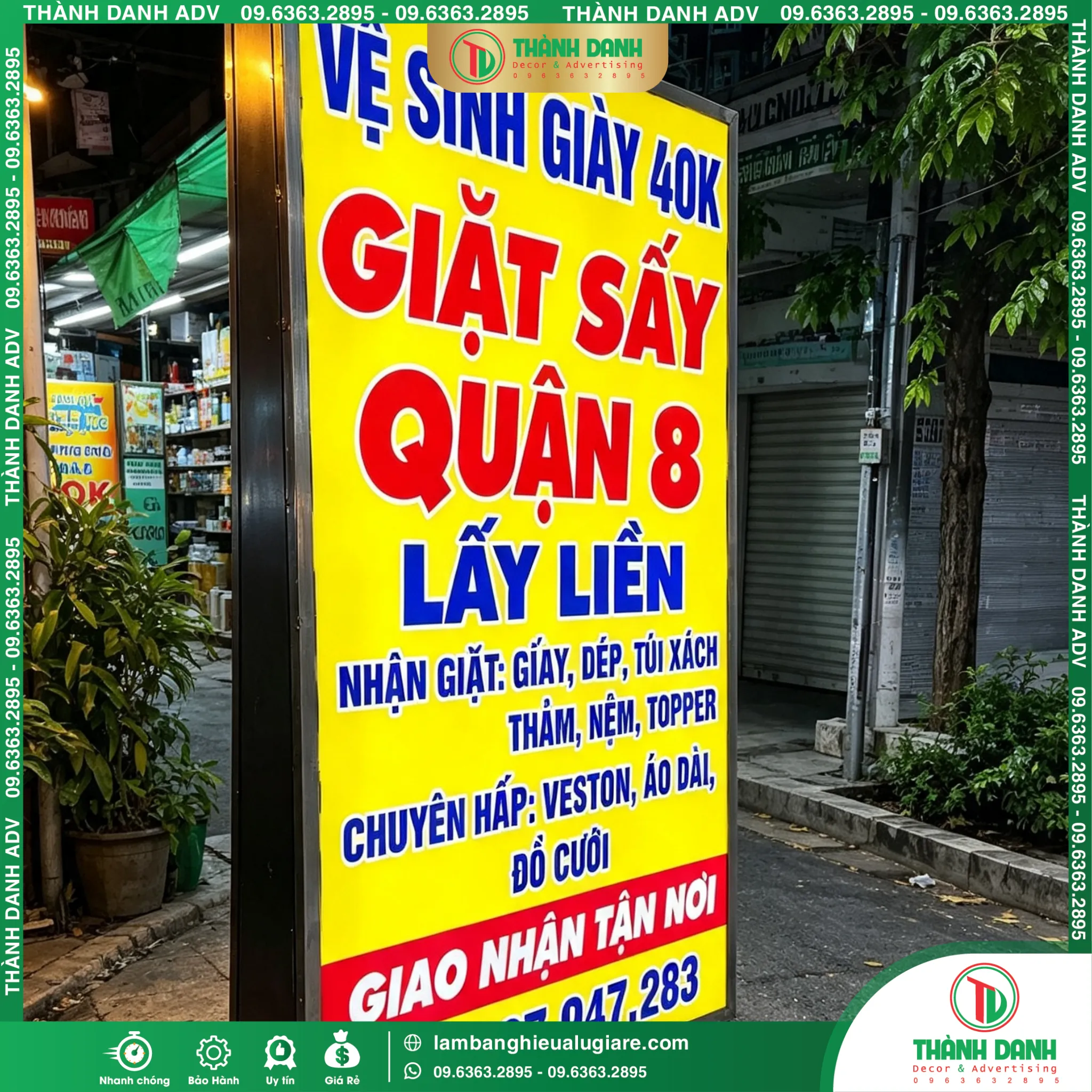Hộp Đèn Bạt Quận 8 Giặt Sấy Giá Rẻ, Mẫu Đẹp