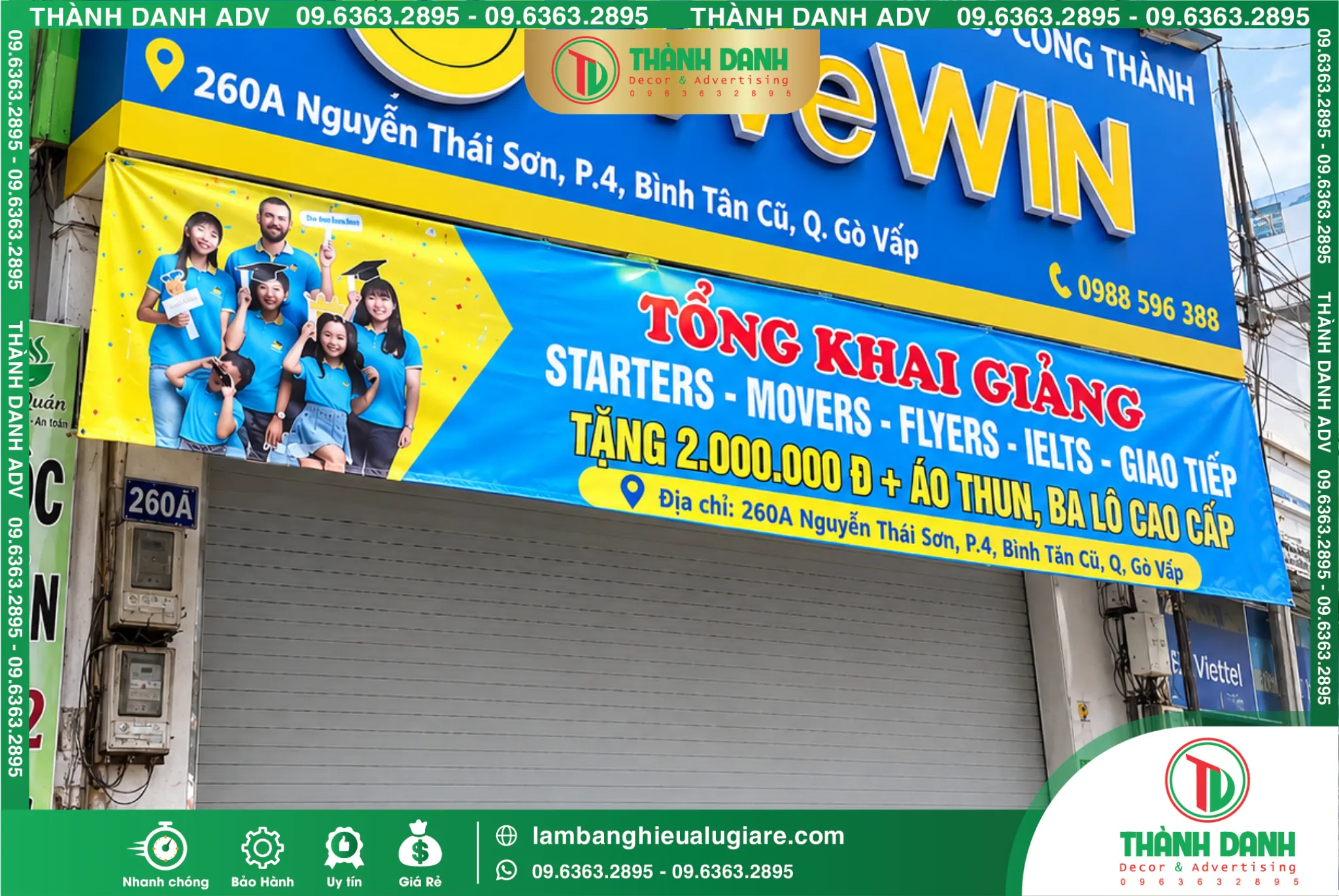In Bạt Hiflex Quận Gò Vấp Cũ Trung Tâm Ngoại Ngữ Công Thành Trọn Gói ...