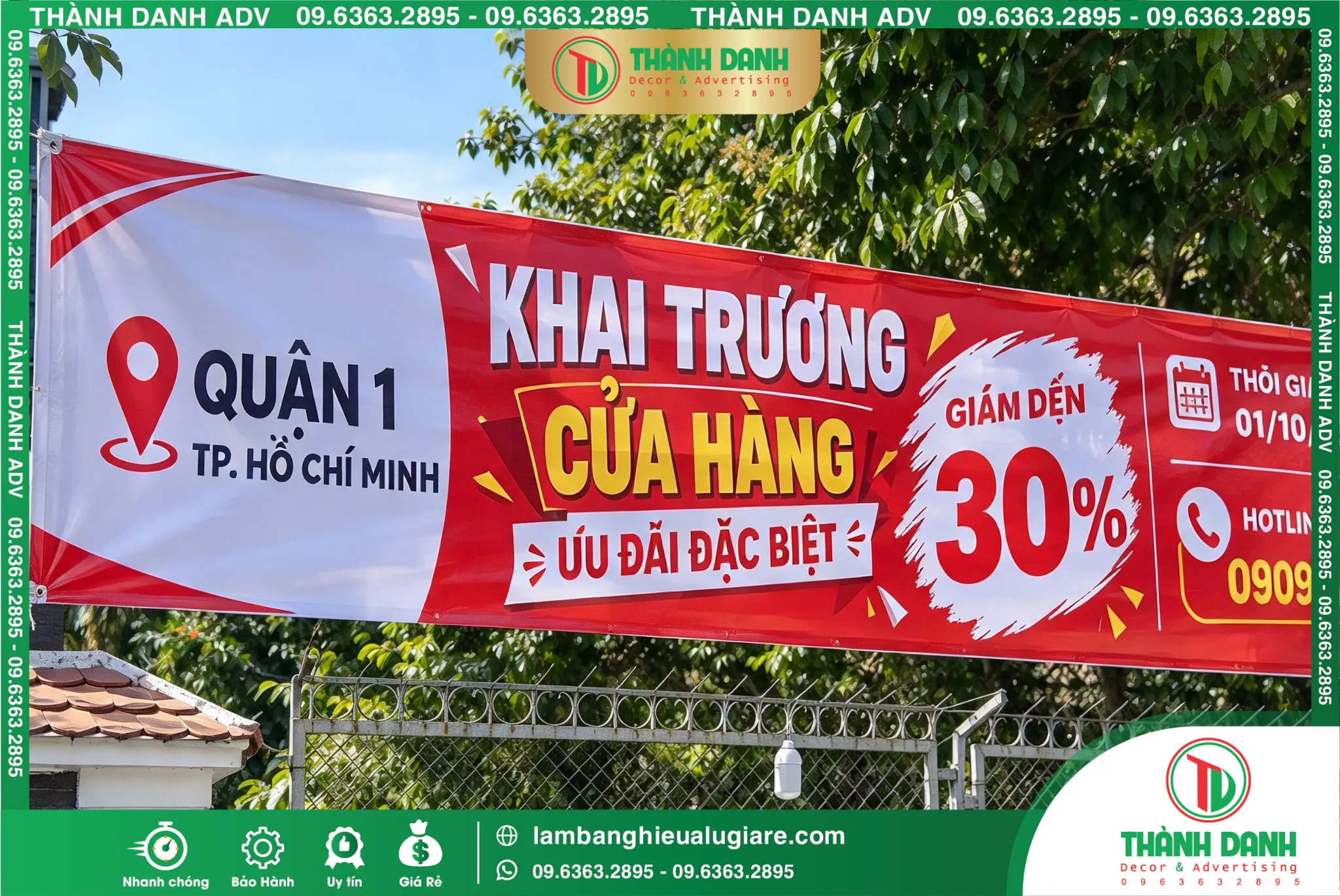 In Bạt Hiflex Quận 1 Khai Trương Cửa Hàng – Mẫu Đẹp, Giá Tốt