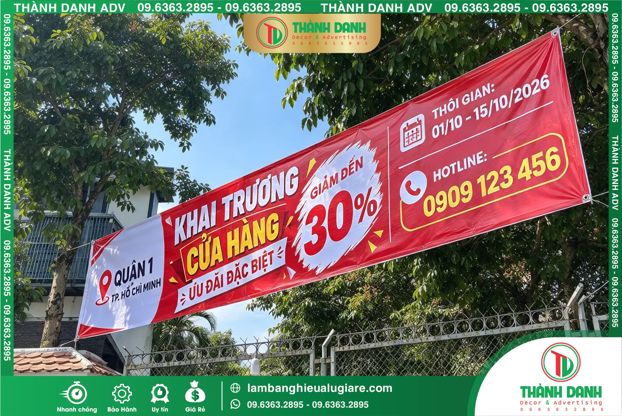 In Bạt Hiflex Quận 1 Khai Trương Cửa Hàng – Mẫu Đẹp, Giá Tốt