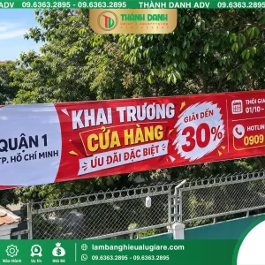 In Bạt Hiflex Quận 1 Khai Trương Cửa Hàng – Mẫu Đẹp, Giá Tốt