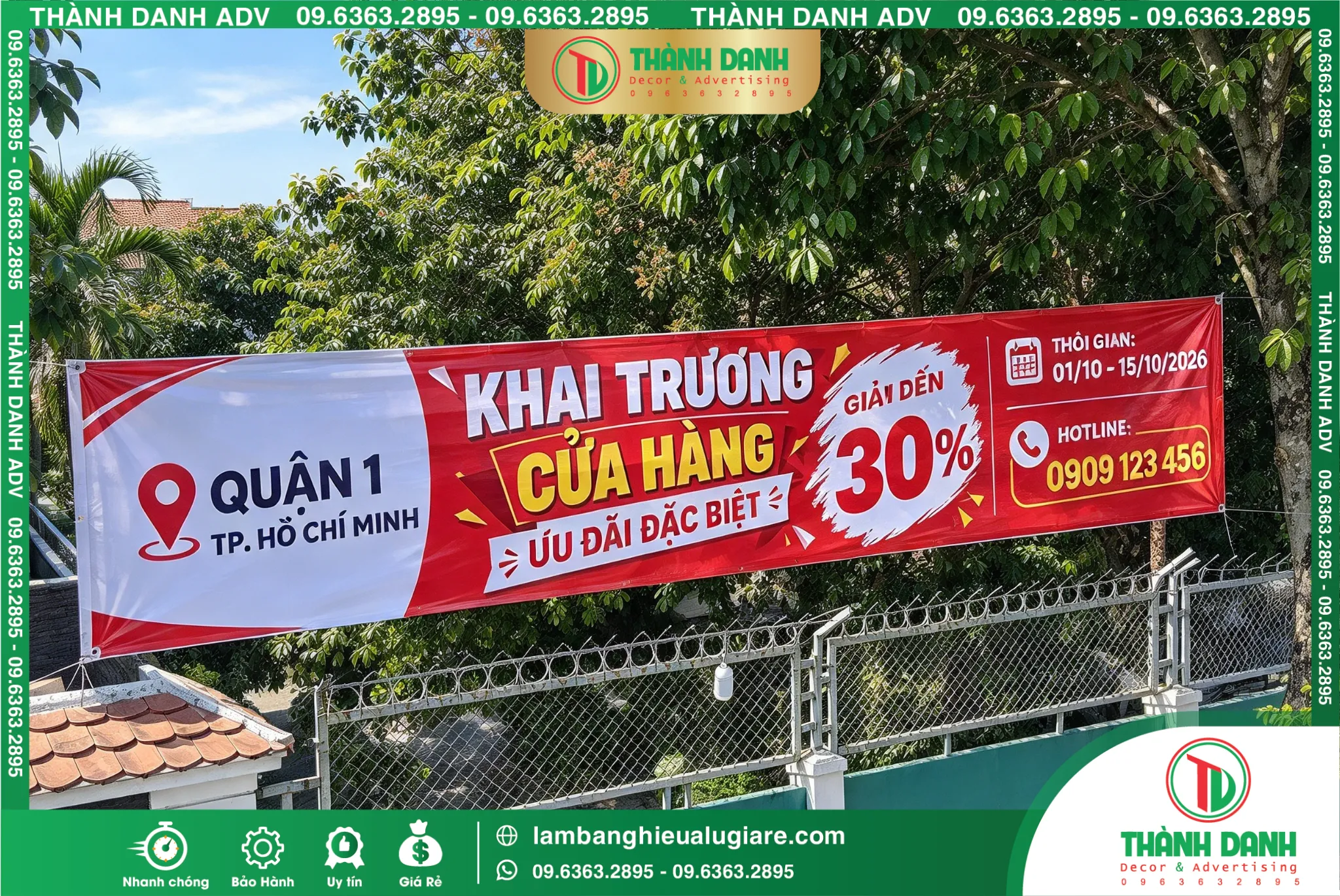 In Bạt Hiflex Quận 1 Khai Trương Cửa Hàng – Mẫu Đẹp, Giá Tốt