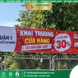 In Bạt Hiflex Quận 1 Khai Trương Cửa Hàng – Mẫu Đẹp, Giá Tốt