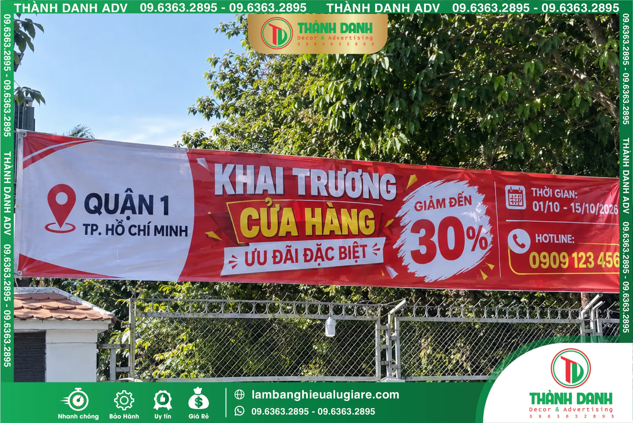 In Bạt Hiflex Quận 1 Khai Trương Cửa Hàng – Mẫu Đẹp, Giá Tốt