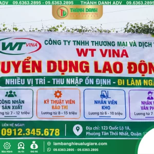 In Bạt Hiflex Quận 12 Tuyển Dụng Lao Động – Mẫu Đẹp, Giá Tốt