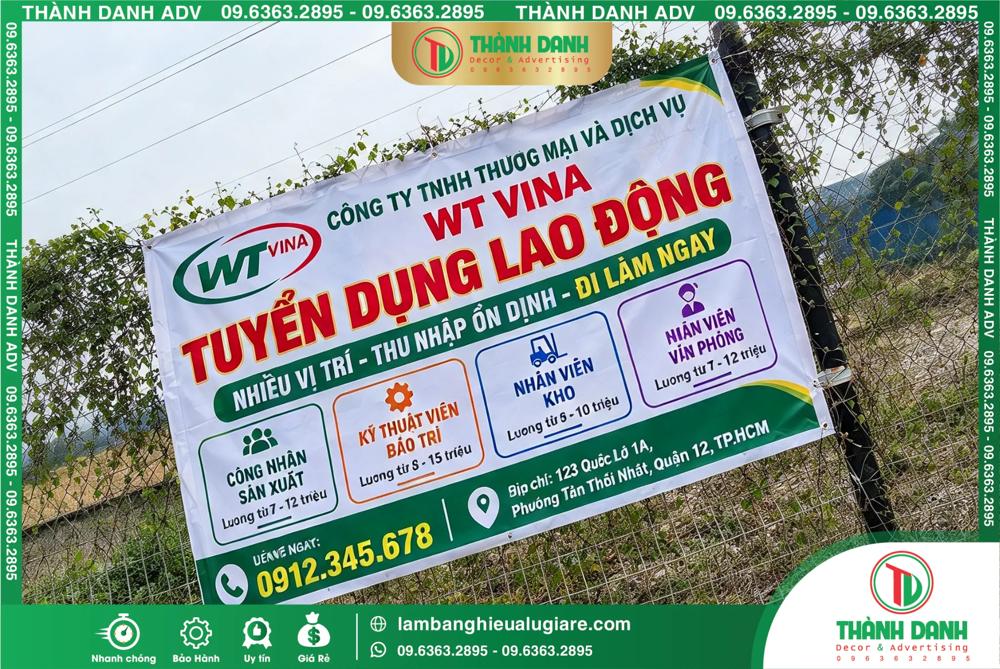In Bạt Hiflex Quận 12 Tuyển Dụng Lao Động – Mẫu Đẹp, Giá Tốt