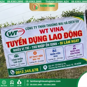 In Bạt Hiflex Quận 12 Tuyển Dụng Lao Động – Mẫu Đẹp, Giá Tốt
