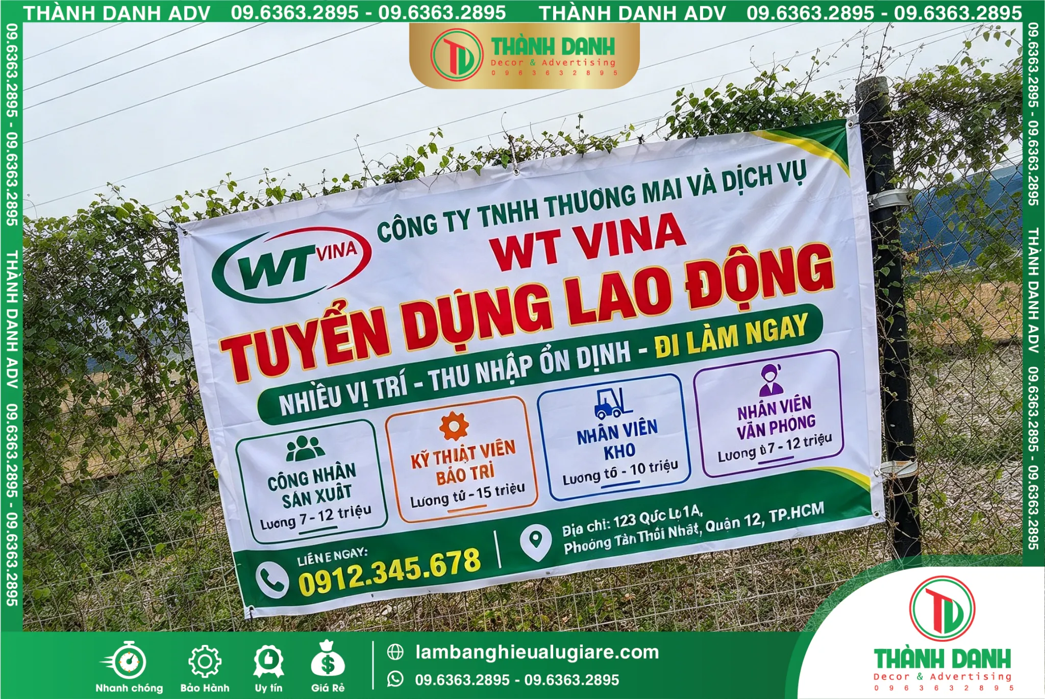 In Bạt Hiflex Quận 12 Tuyển Dụng Lao Động – Mẫu Đẹp, Giá Tốt