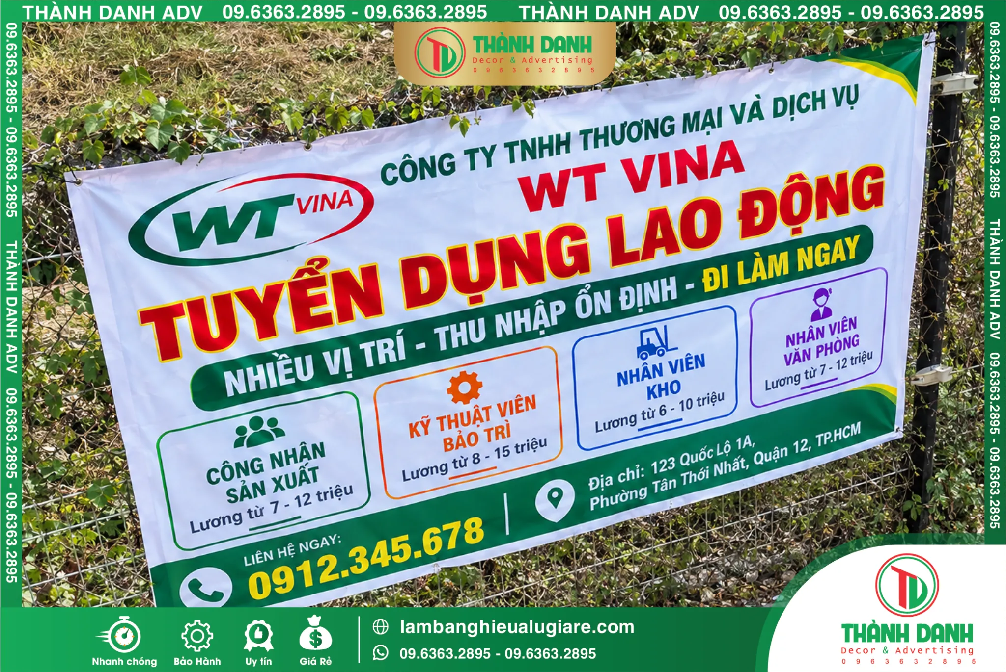 In Bạt Hiflex Quận 12 Tuyển Dụng Lao Động – Mẫu Đẹp, Giá Tốt