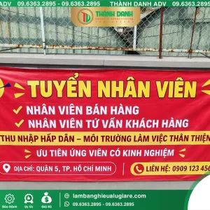 In Bạt Hiflex Quận 5 Tuyển Nhân Viên – Mẫu Đẹp, In Rõ Nét