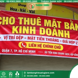 In Bạt Hiflex Quận 7 Cho Thuê Mặt Bằng Giá Rẻ, In Rõ Nét