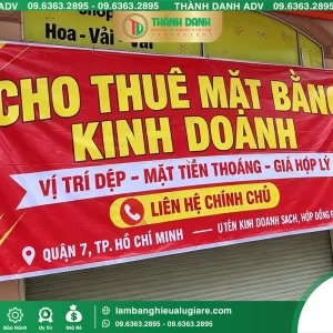 In Bạt Hiflex Quận 7 Cho Thuê Mặt Bằng Giá Rẻ, In Rõ Nét