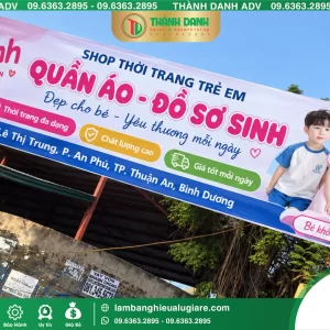 In Bạt Hiflex Bình Dương Thời Trang Trẻ Em Giá Rẻ, In Rõ Nét