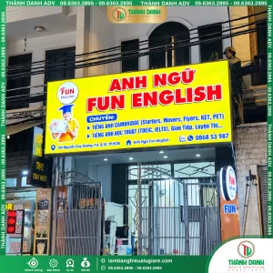 Làm Bảng Hiệu Bạt Tân Bình Anh Ngữ Fun English – Mẫu Đẹp, Giá Tốt