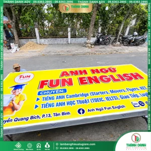 Làm Bảng Hiệu Bạt Tân Bình Anh Ngữ Fun English – Mẫu Đẹp, Giá Tốt