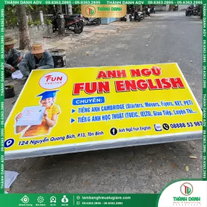 Làm Bảng Hiệu Bạt Tân Bình Anh Ngữ Fun English – Mẫu Đẹp, Giá Tốt