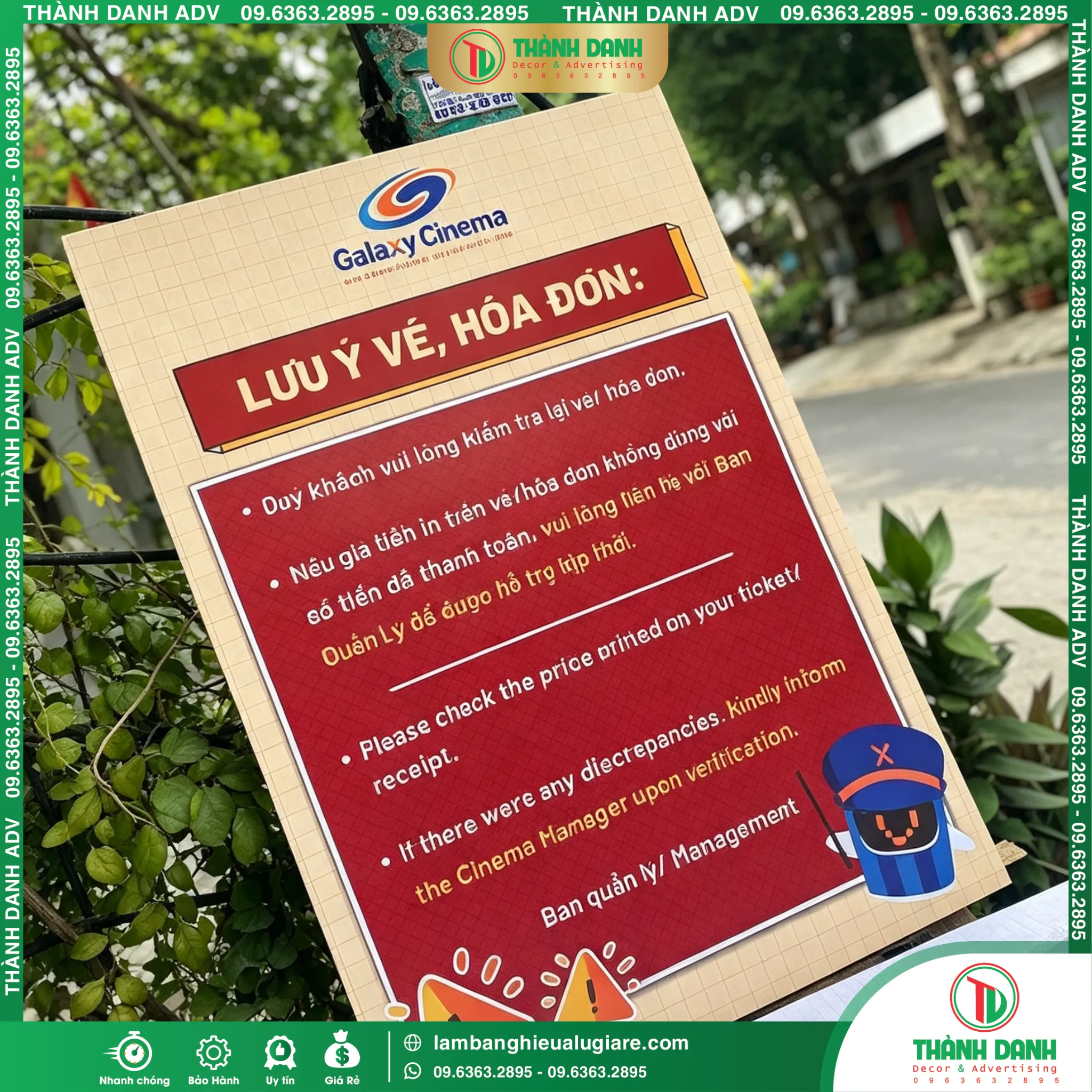 Menu Galaxy Cinema Cán Format In Sắc Nét, Bền Đẹp, Chuyên Nghiệp