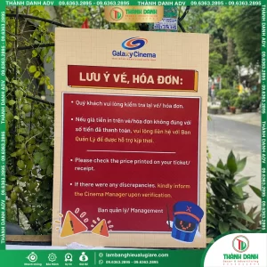 Menu Galaxy Cinema Cán Format In Sắc Nét, Bền Đẹp, Chuyên Nghiệp