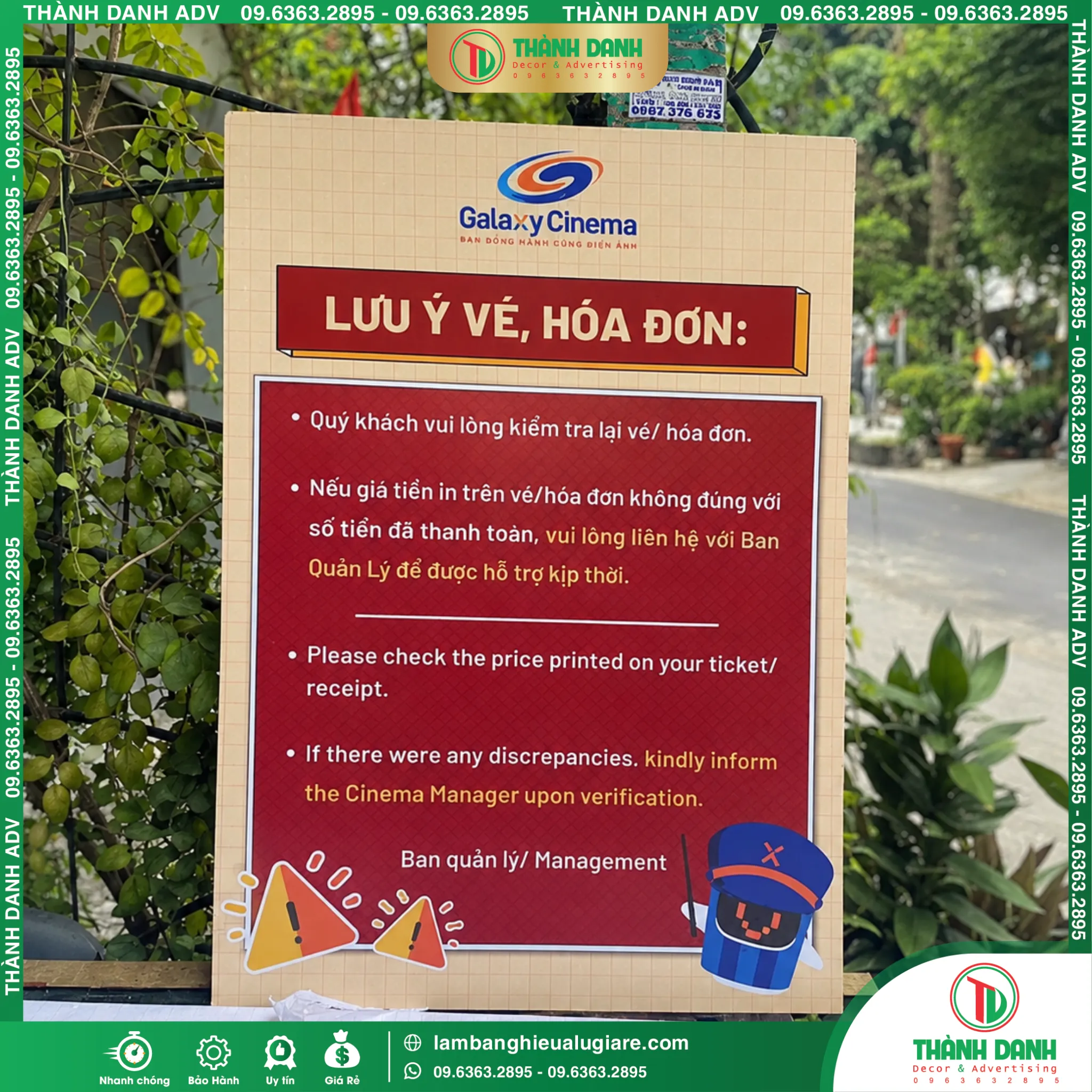 Menu Galaxy Cinema Cán Format In Sắc Nét, Bền Đẹp, Chuyên Nghiệp